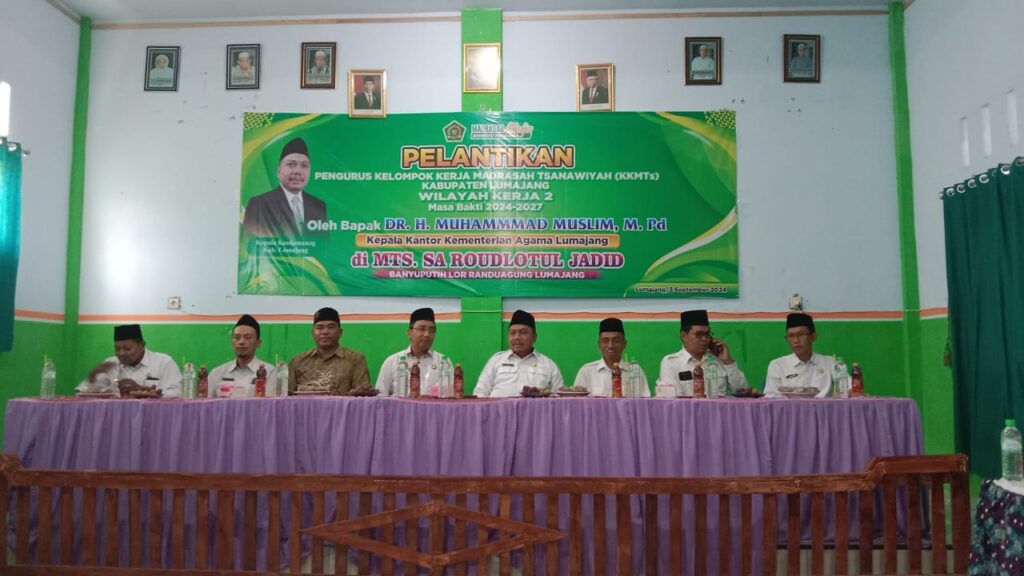 Kepala Kemenag Lumajang Lantik Pengurus KKMTs-2 Periode: 2024-2027